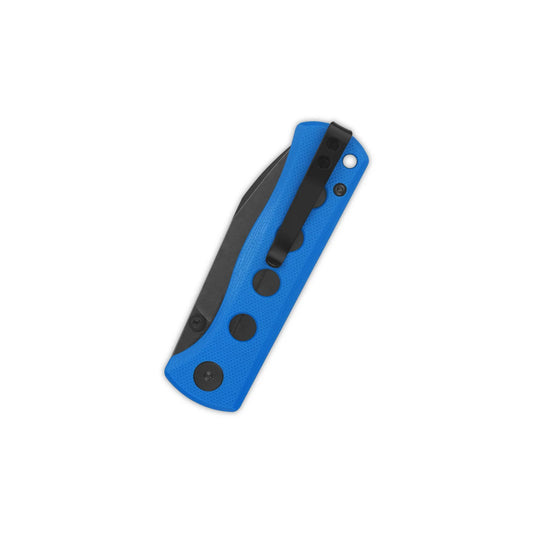 QSP Canary Folder - 2.84" 14C28N Black Stonewashed Blade, Blue G10 Handle - QS150-I2