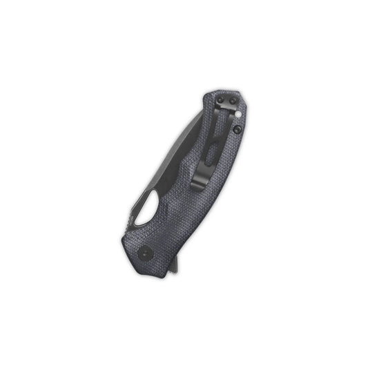 QSP Gorilla - 3.37" 14C28N Black Stonewashed Blade, Black Micarta Handle - QS153-A2