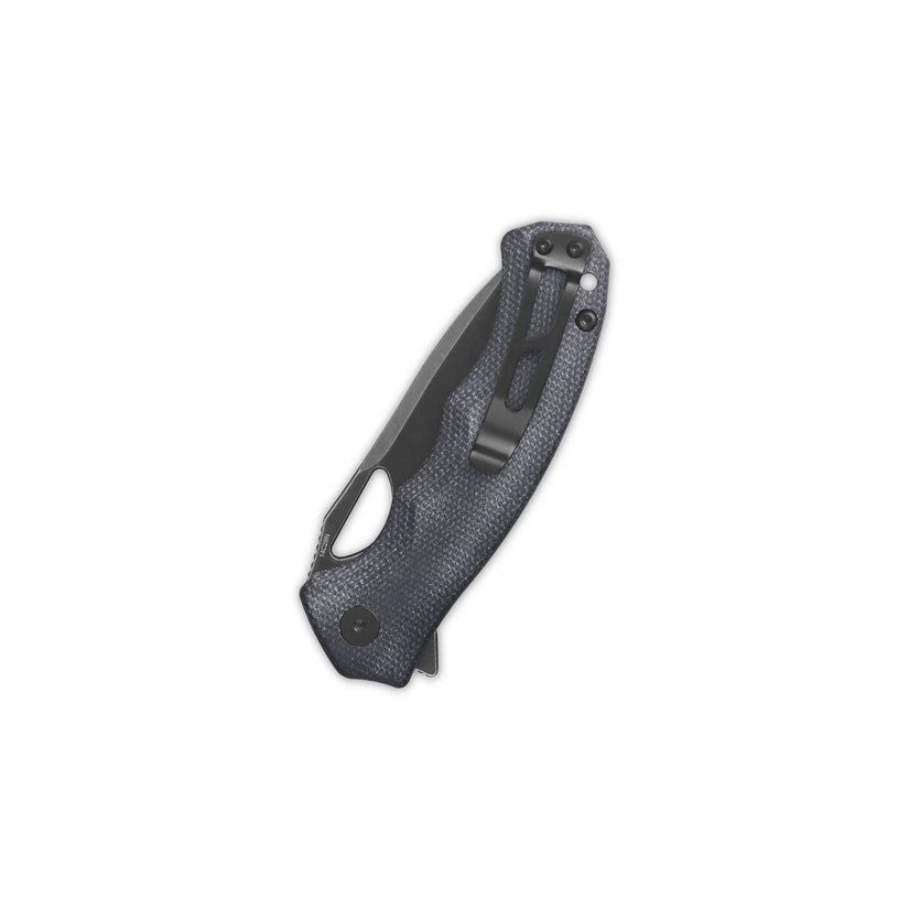 QSP Gorilla - 3.37" 14C28N Black Stonewashed Blade, Black Micarta Handle - QS153-A2