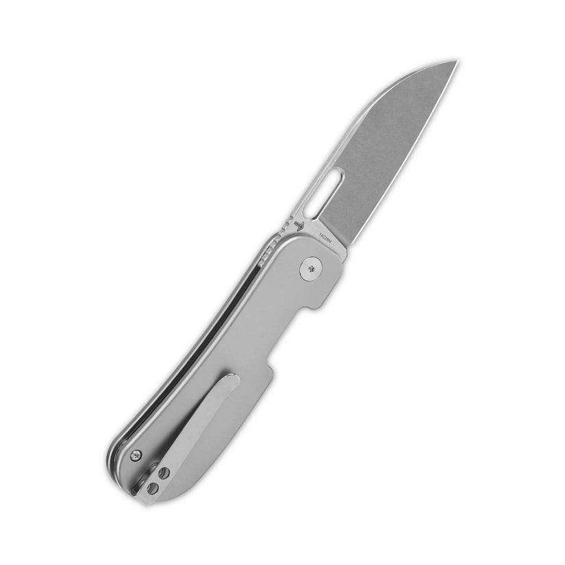 QSP Variant PE - 3" 14C28N Stonewashed Blade, Beadblasted Titanium Handle - QS154-E