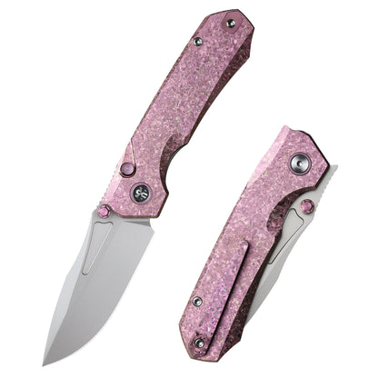 Remette RT-Rhino - 3.07" M390 Blade, Pink Crystallised Titanium Handle