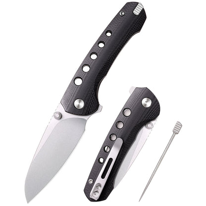 Remette RT-Bee - 2.8" 14C28N Sandblasted Blade, Black G10 Handle and Titanium Toothpick