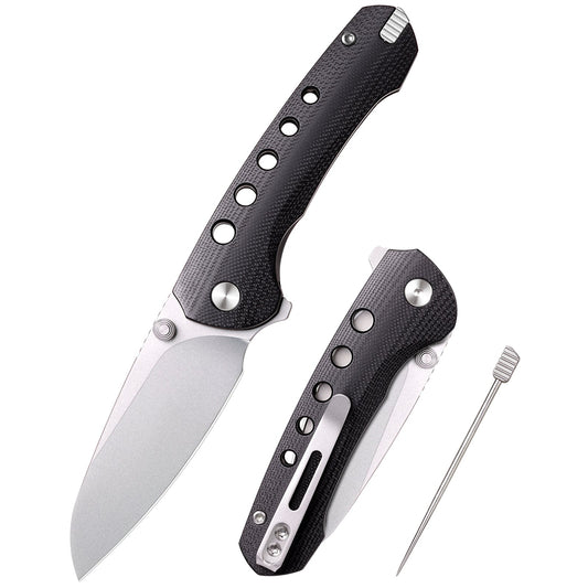 Remette RT-Bee - 2.8" 14C28N Sandblasted Blade, Black G10 Handle and Titanium Toothpick