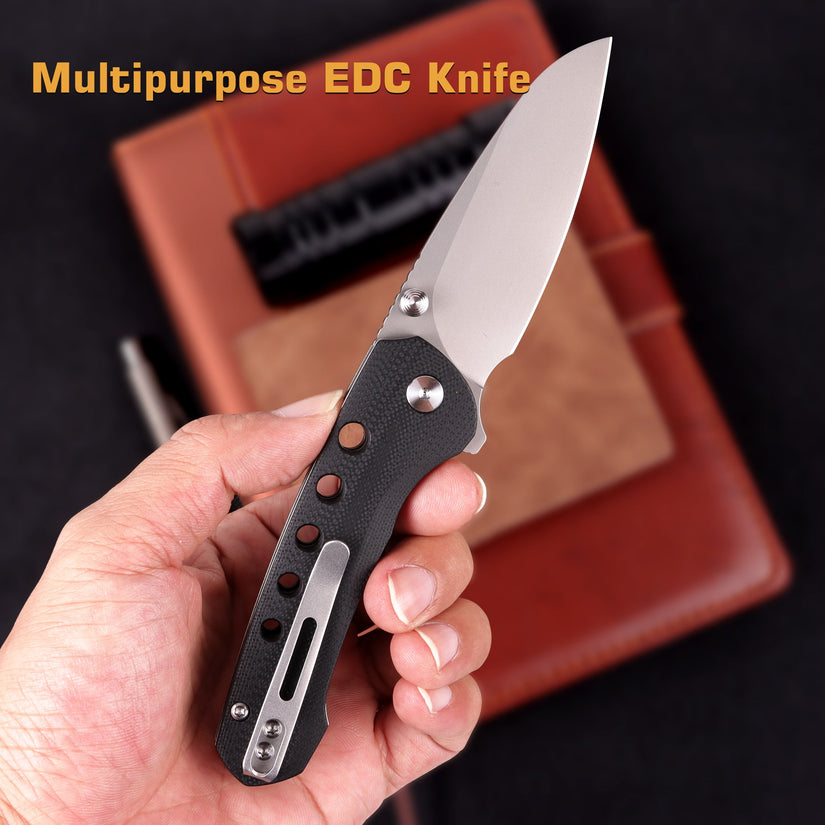 Remette RT-Bee - 2.8" 14C28N Sandblasted Blade, Black G10 Handle and Titanium Toothpick