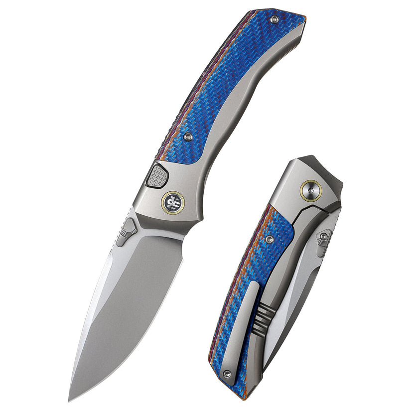 Remette RT-Steed - 3.07" M390 Blade, Multicoloured Carbon Fibre and Titanium Handle
