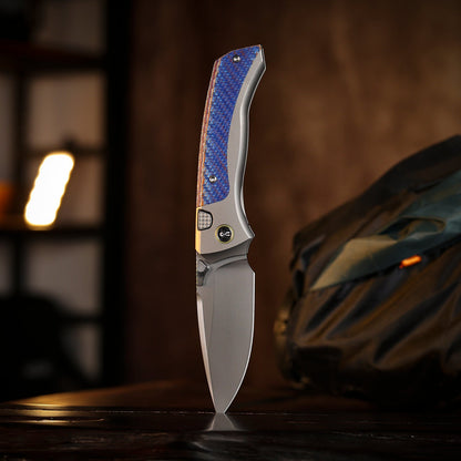 Remette RT-Steed - 3.07" M390 Blade, Multicoloured Carbon Fibre and Titanium Handle