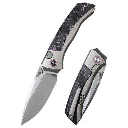 Remette RT-Steed - 3.07" M390 Blade, Pink Carbon Fibre and Titanium Handle