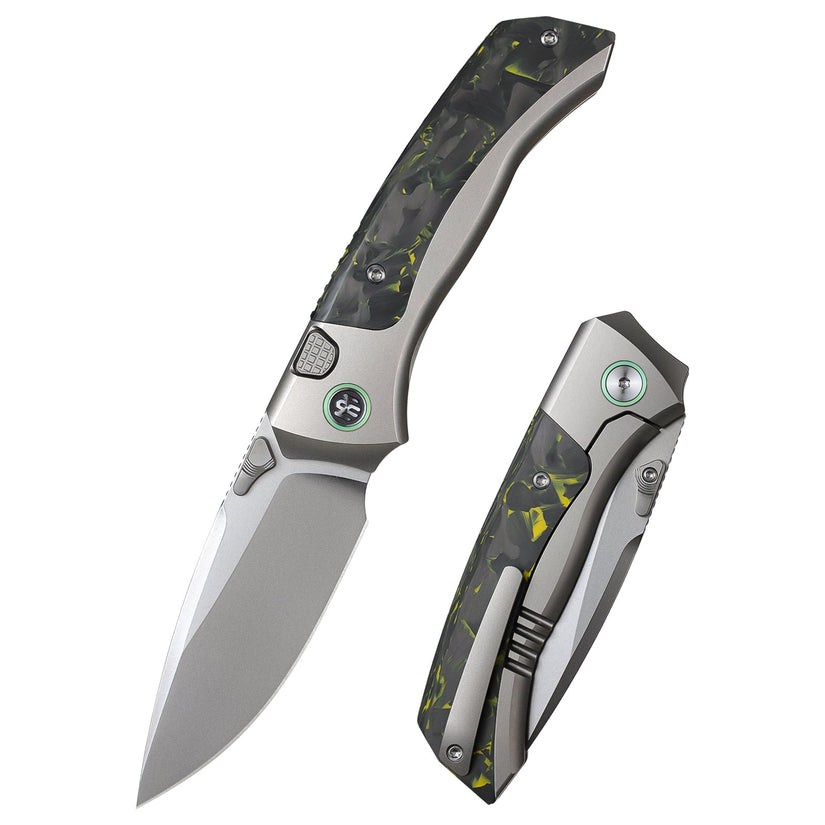 Remette RT-Steed - 3.07" M390 Blade, Yellow Carbon Fibre and Titanium Handle