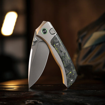 Remette RT-Steed - 3.07" M390 Blade, Yellow Carbon Fibre and Titanium Handle