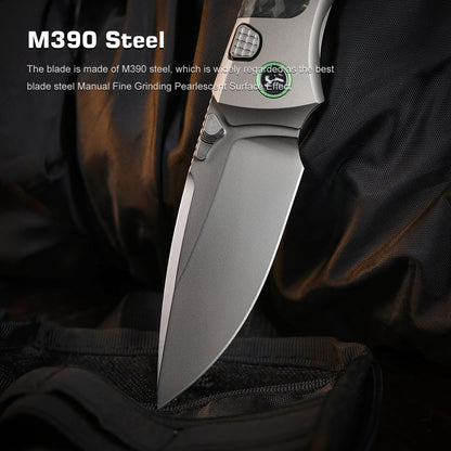 Remette RT-Steed - 3.07" M390 Blade, Yellow Carbon Fibre and Titanium Handle