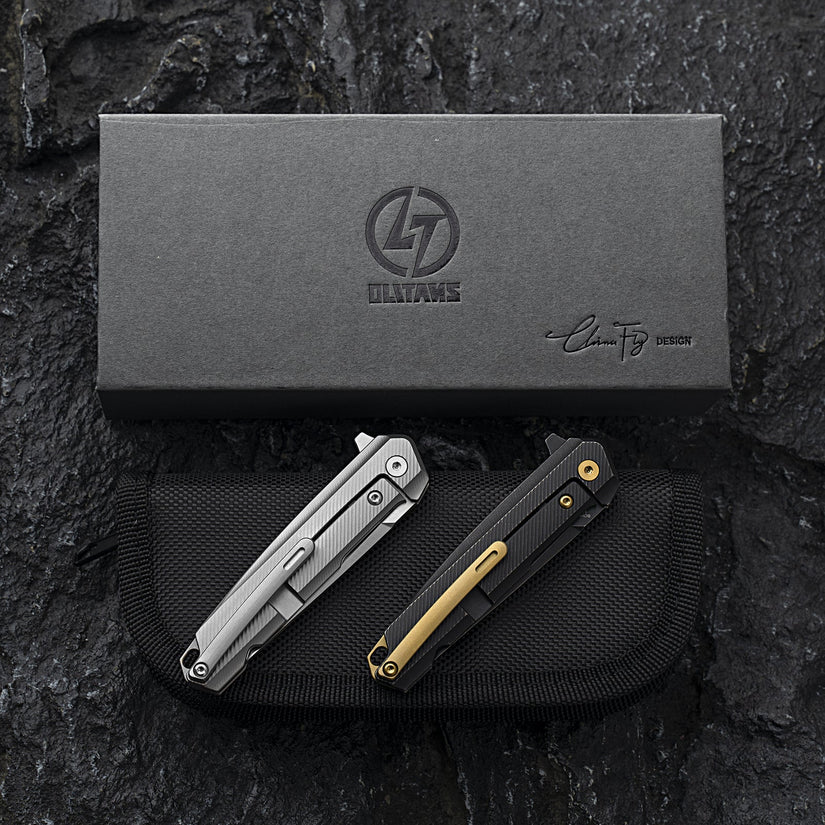 Olitans Mechanic Pro T041-S - 2.6" M390 Blade, Titanium Handle