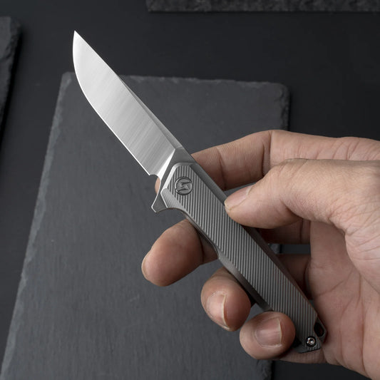 Olitans Mechanic Pro T041-S - 2.6" M390 Blade, Titanium Handle