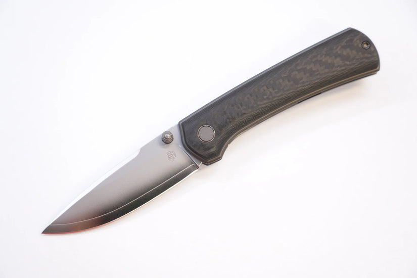 North Mountain Blade Ultra Carbon Fibre - 3" SLD-Magic Steel Drop Point Blade, 3K Carbon Fibre Handle