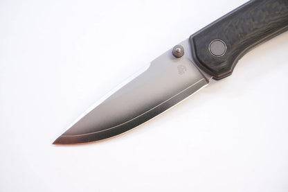 North Mountain Blade Ultra Carbon Fibre - 3" SLD-Magic Steel Drop Point Blade, 3K Carbon Fibre Handle