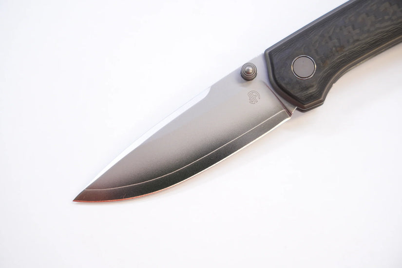 North Mountain Blade Ultra Carbon Fibre - 3" SLD-Magic Steel Drop Point Blade, 3K Carbon Fibre Handle