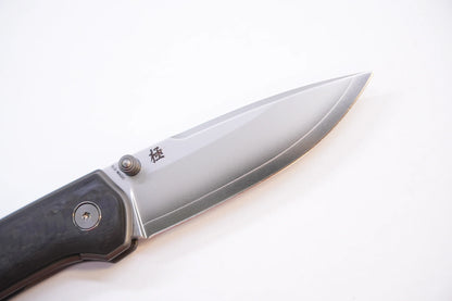 North Mountain Blade Ultra Carbon Fibre - 3" SLD-Magic Steel Drop Point Blade, 3K Carbon Fibre Handle