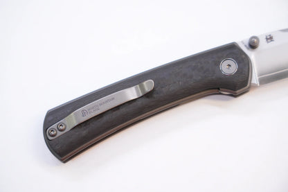 North Mountain Blade Ultra Carbon Fibre - 3" SLD-Magic Steel Drop Point Blade, 3K Carbon Fibre Handle