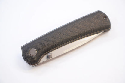 North Mountain Blade Ultra Carbon Fibre - 3" SLD-Magic Steel Drop Point Blade, 3K Carbon Fibre Handle
