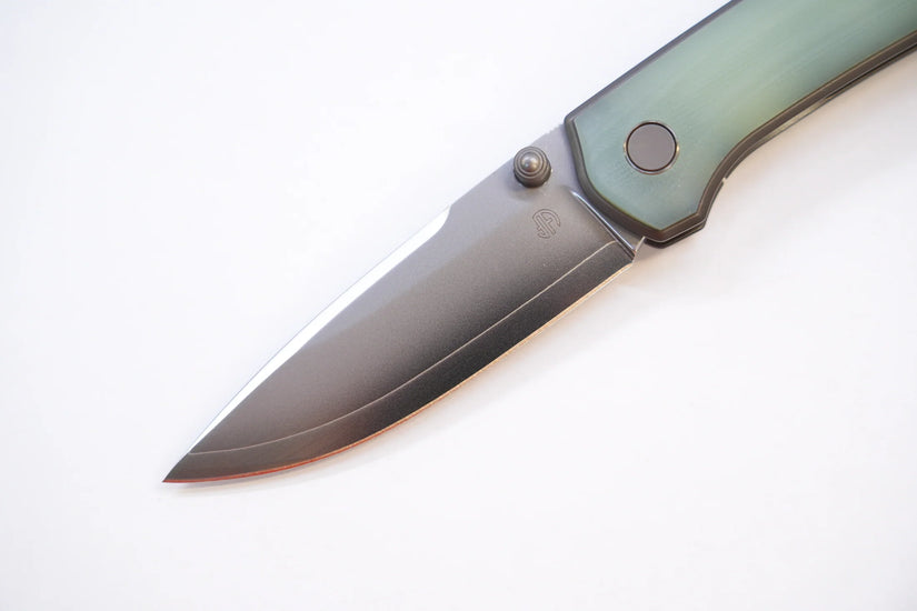 North Mountain Blade Ultra G10 - 3" SLD-Magic Steel Drop Point Blade, Jade G10 Handle