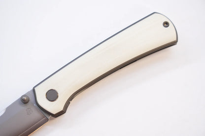 North Mountain Blade Ultra G10 - 3" SLD-Magic Steel Drop Point Blade, White G10 Handle
