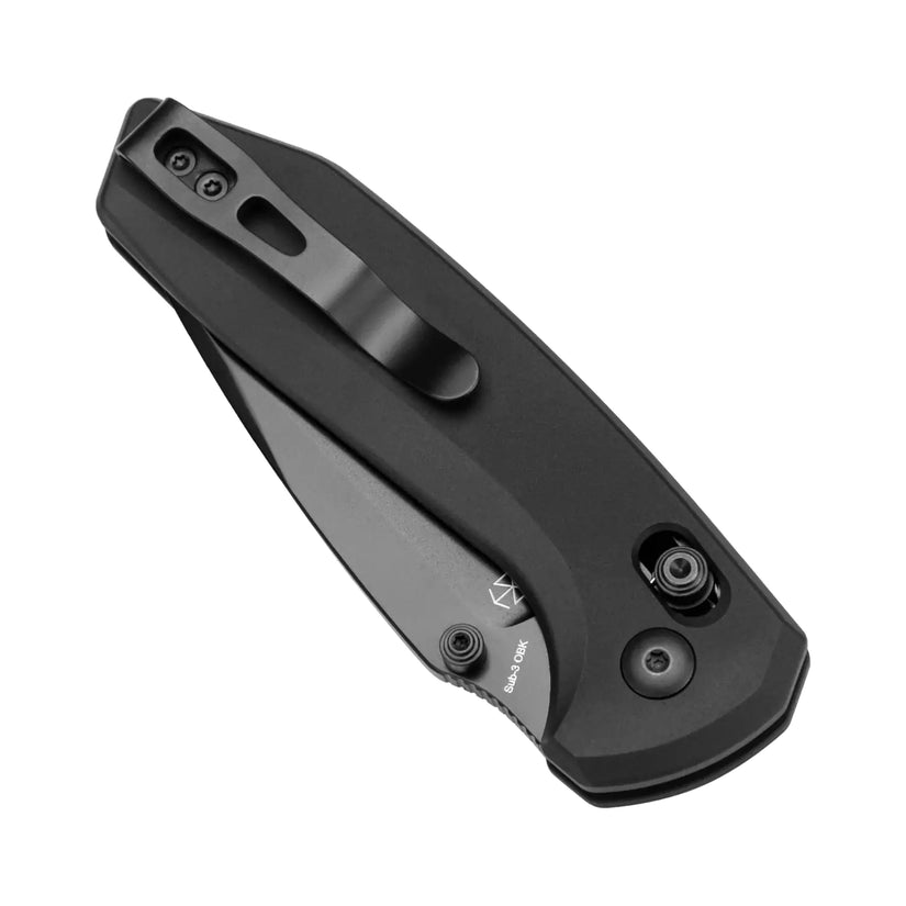 Kizer Sub-3 OBK - 2.95" 154CM Black Blade, Black Aluminium Handle - V3650C1
