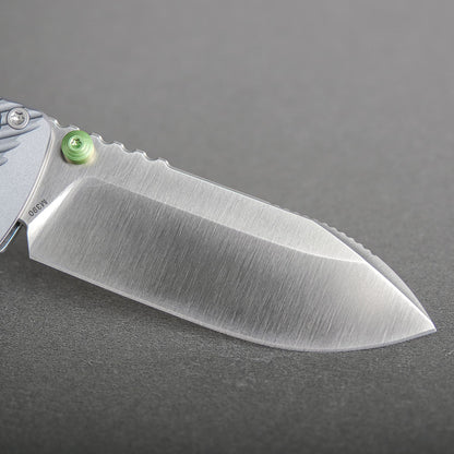 Vosteed Vombat A4104 - 2.92" M390 Satin Zulu Blade, Grey Aluminium Handle