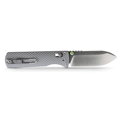 Vosteed Vombat A4104 - 2.92" M390 Satin Zulu Blade, Grey Aluminium Handle