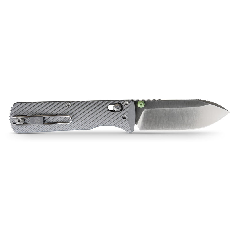 Vosteed Vombat A4104 - 2.92" M390 Satin Zulu Blade, Grey Aluminium Handle
