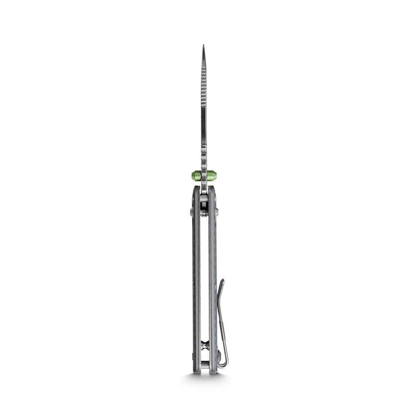 Vosteed Vombat A4104 - 2.92" M390 Satin Zulu Blade, Grey Aluminium Handle