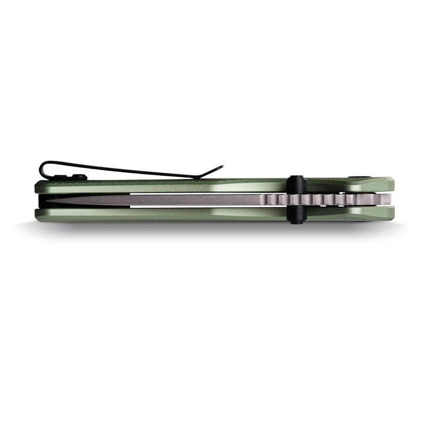 Vosteed Marten A1602 - 2.98" 154CM Stonewash Blade, Green Aluminium Handle