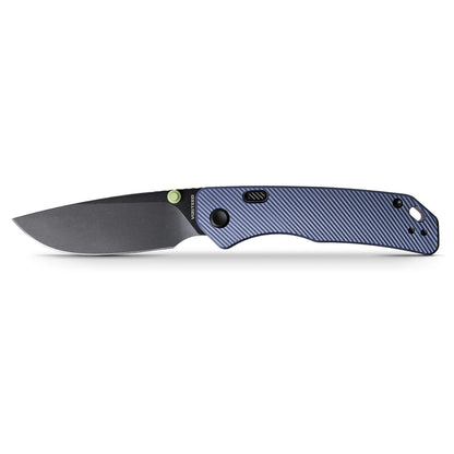 Vosteed Marten A1603 - 2.98" 154CM Black Stonewashed Blade, Blue Aluminium Handle