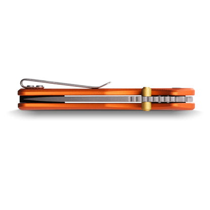 Vosteed Marten A1604 - 2.98" 154CM Stonewash Blade, Orange Aluminium Handle