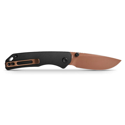 Vosteed Marten A1605 - 2.98" 154CM Copper Dune Blade, Black Aluminium Handle