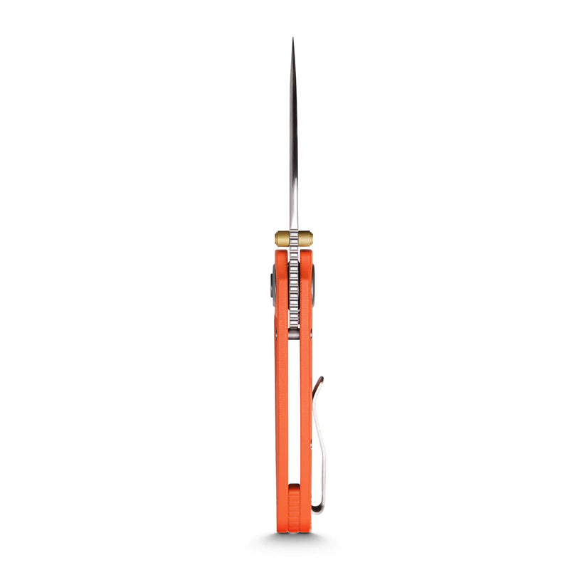 Vosteed Shilin Cutter A2801 - 2.9" 154CM Satin Blade, Orange Norplex UltreX G10 Handle