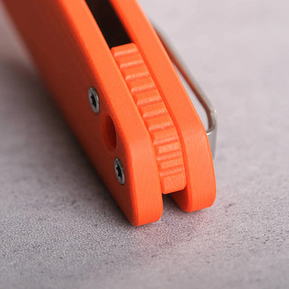 Vosteed Shilin Cutter A2801 - 2.9" 154CM Satin Blade, Orange Norplex UltreX G10 Handle