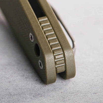 Vosteed Shilin Cutter A2804 - 2.9" 154CM Stonewash Blade, Green G10 Handle
