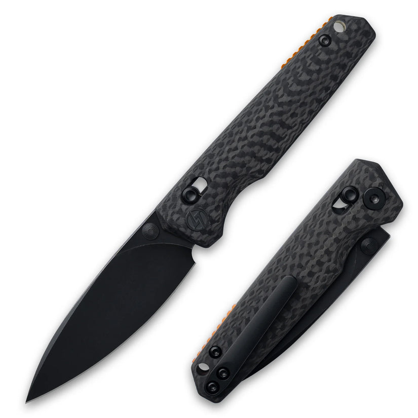 Olitans C045-B - 2.6" M390 Black Blade, Carbon Fibre Handle