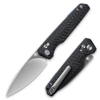 Olitans C045-S - 2.6" M390 Satin Blade, Carbon Fibre Handle
