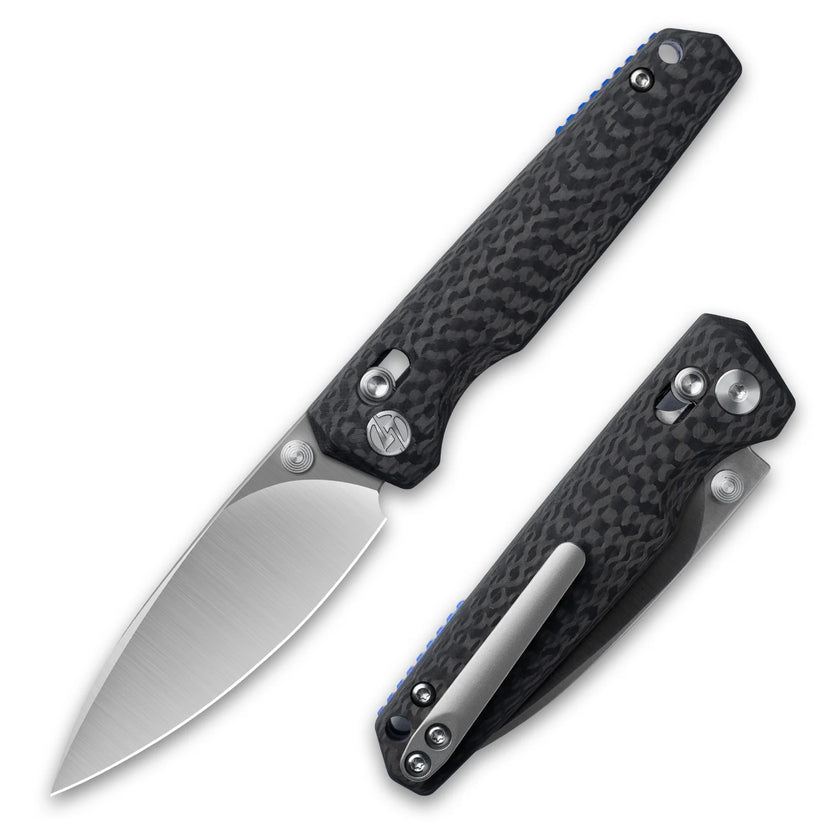 Olitans C045-S - 2.6" M390 Satin Blade, Carbon Fibre Handle