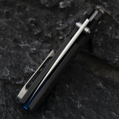 Olitans C045-S - 2.6" M390 Satin Blade, Carbon Fibre Handle