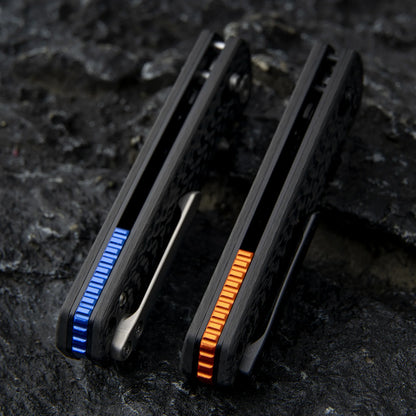 Olitans C045-S - 2.6" M390 Satin Blade, Carbon Fibre Handle