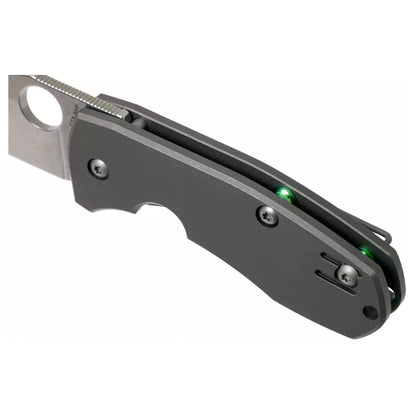Spyderco Techno 2 C158TIP2 - 2.55 CTS-XHP Stonewashed Blade, Titanium Handles