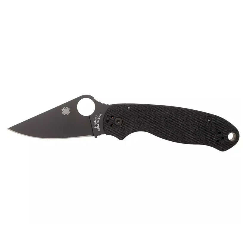 Spyderco Para 3 C223GPBK - 2.95" S45VN Black DLC Blade, Black G-10 Handles