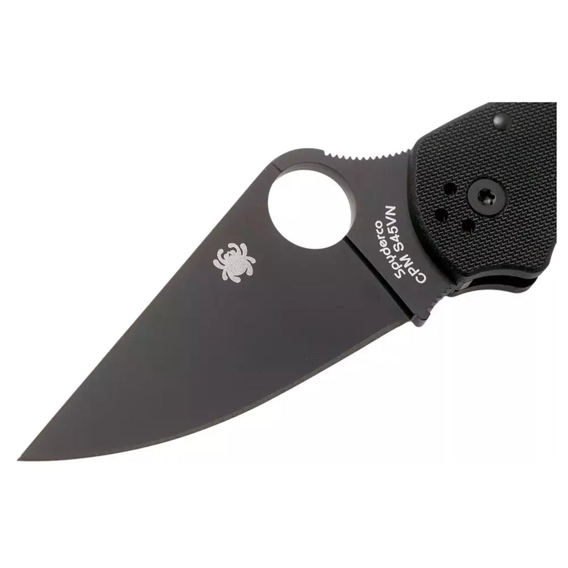 Spyderco Para 3 C223GPBK - 2.95" S45VN Black DLC Blade, Black G-10 Handles
