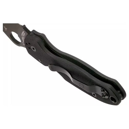 Spyderco Para 3 C223GPBK - 2.95" S45VN Black DLC Blade, Black G-10 Handles