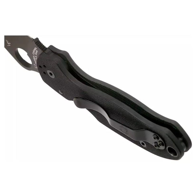 Spyderco Para 3 C223GPBK - 2.95" S45VN Black DLC Blade, Black G-10 Handles