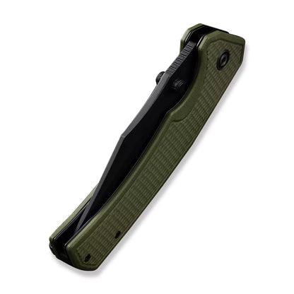 Civivi Vexillum C23003D-2 - 3.81" Nitro-V Black Stonewashed Blade, Milled OD Green G10 Handles