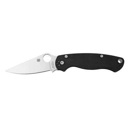 Spyderco Para Military 2 C81GP2 - 3.42" S45VN Satin Blade, Black G-10 Handles
