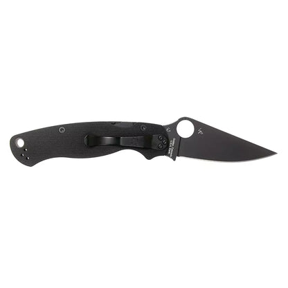 Spyderco Para Military 2 C81GPBK2 - 3.42" S45VN Black DLC Blade, Black G-10 Handles