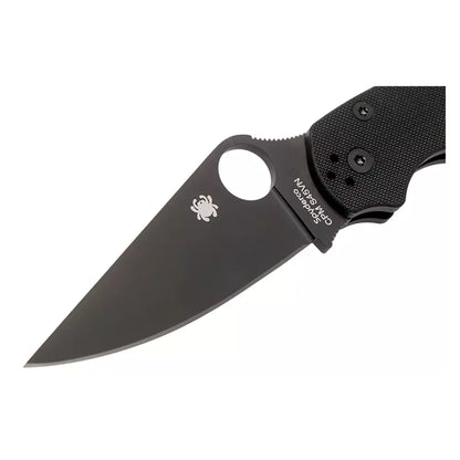 Spyderco Para Military 2 C81GPBK2 - 3.42" S45VN Black DLC Blade, Black G-10 Handles